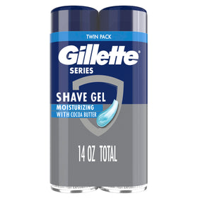 Gillette Gel à Raser 3X Action Hydratant, pack de 2, vue de face