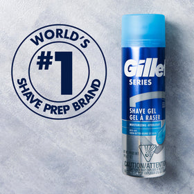 Gillette Gel à Raser 3X Action, utilisation avec un rasoir Gillette
