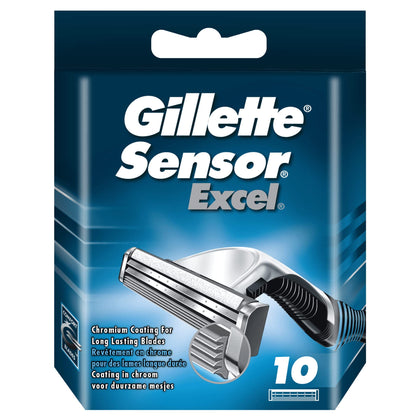 Gillette Lames de Rasoir Sensor Excel Pack de 10 vue de face