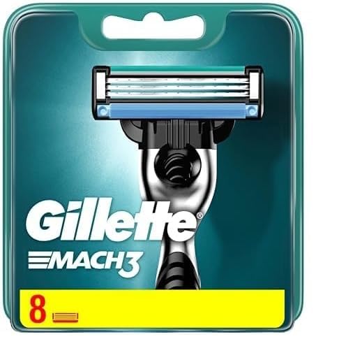 Gillette Mach3 Pack de 8 Lames vue avant avec emballage