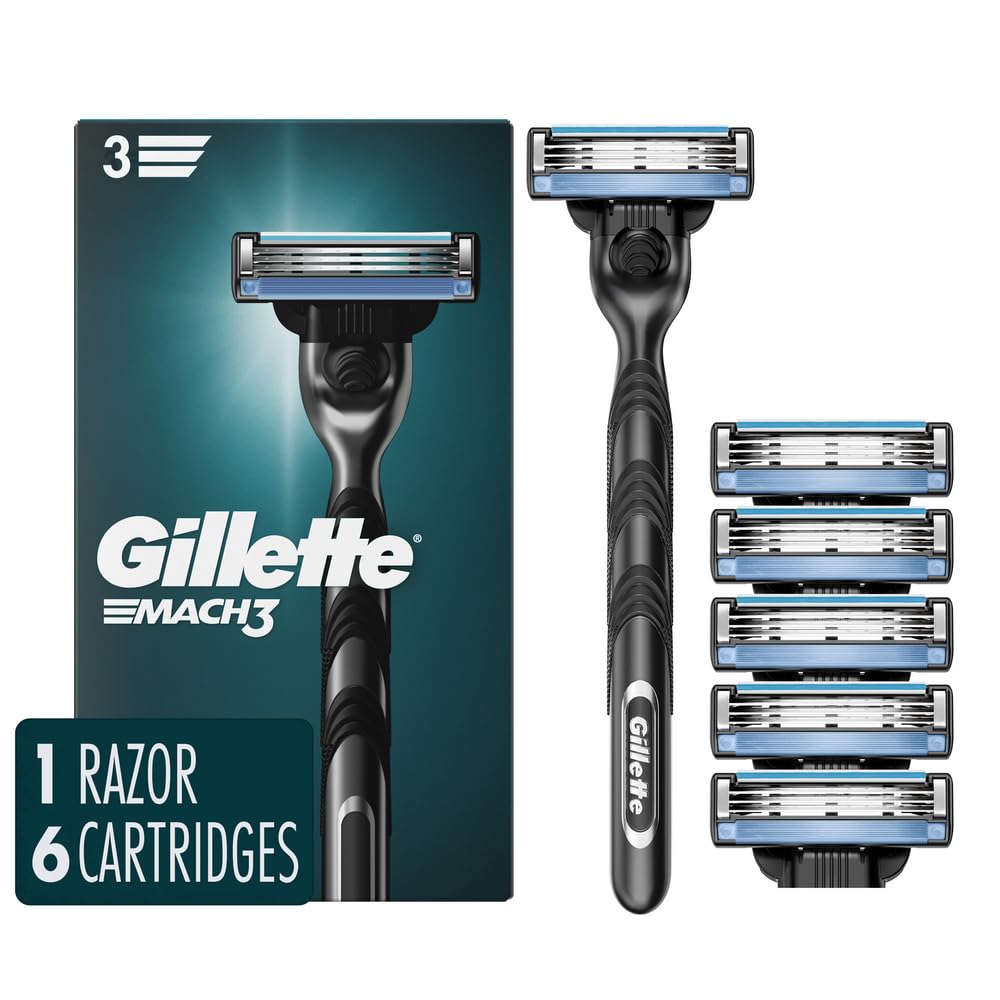 Gillette Mach3 rasoir avec poignée ergonomique en acier inoxydable