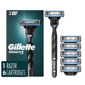 Gillette Mach3 rasoir avec poignée ergonomique en acier inoxydable