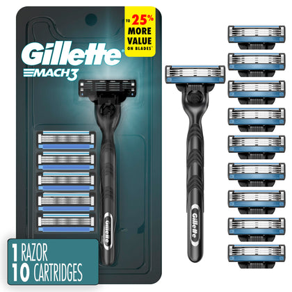 Gillette Mach3 rasoir de près avec trois lames affûtées