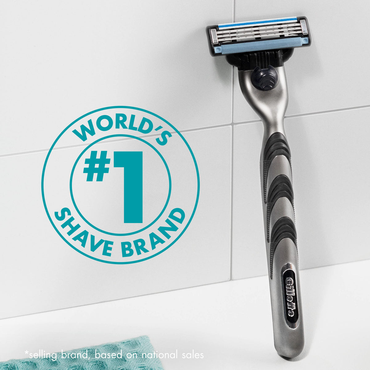 Gillette Mach3 rasoir en utilisation pour un rasage de près