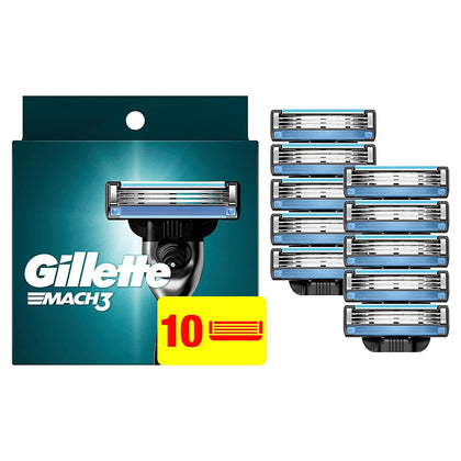 Gillette Mach3 recharges 10 lames en boîte vue de face