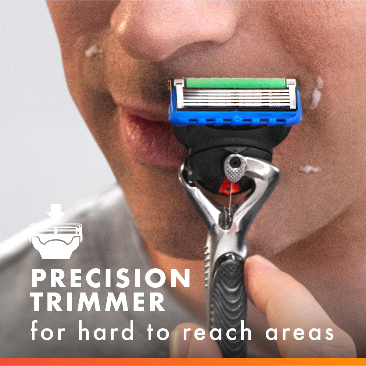 Gillette ProGlide rasoir en usage dans une salle de bain moderne