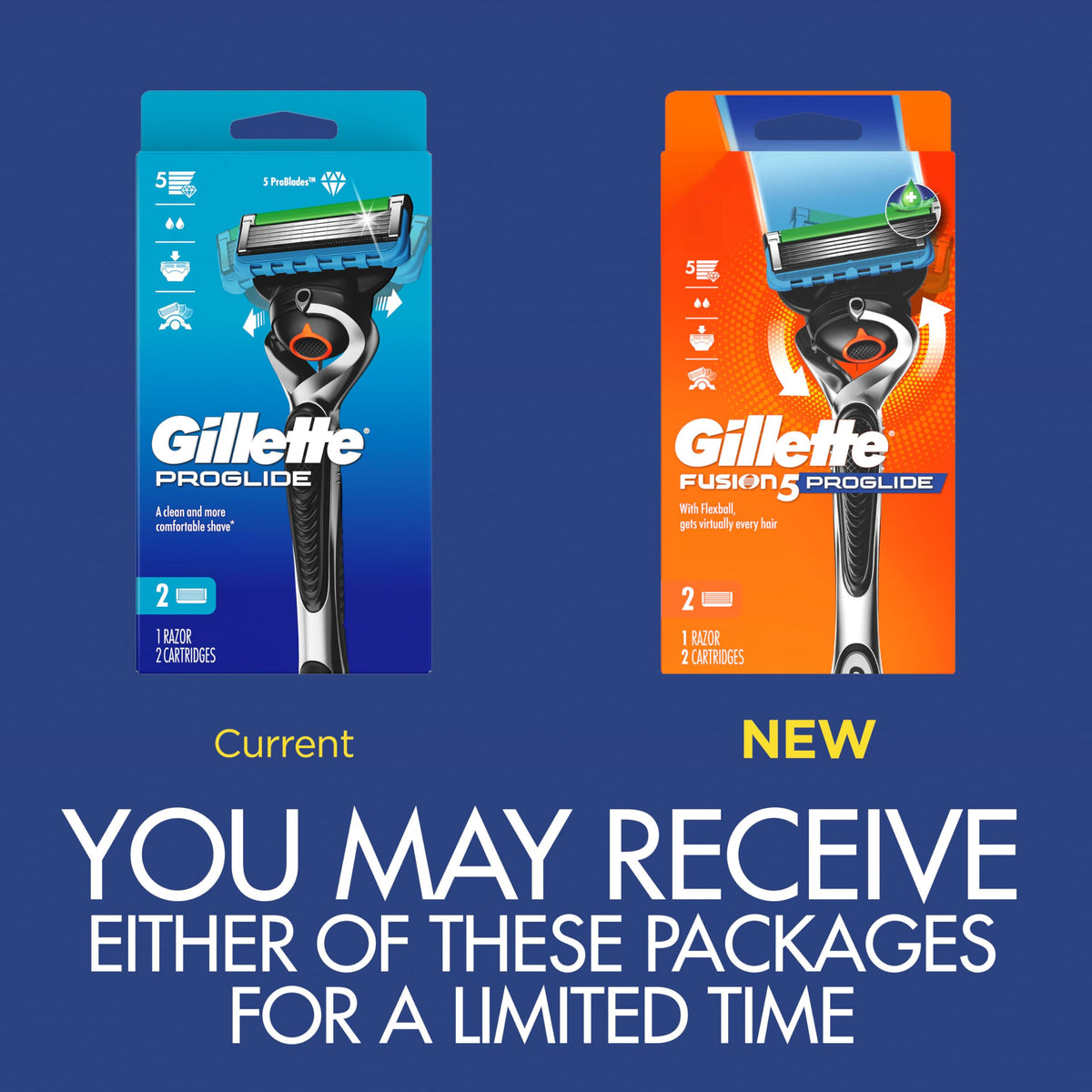 Gillette ProGlide rasoir vue de dos avec technologie FlexBall