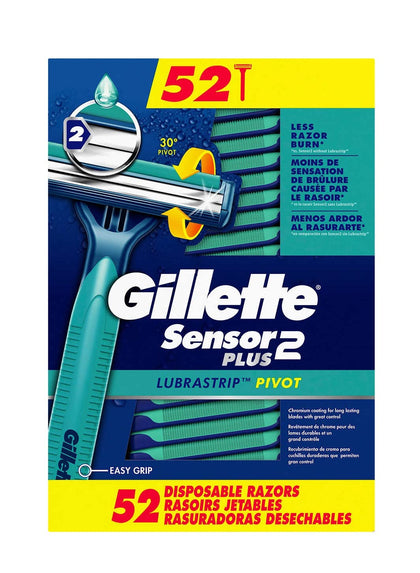 Gillette Rasoir Jetable Sensor2 Plus boîte de 52 pièces