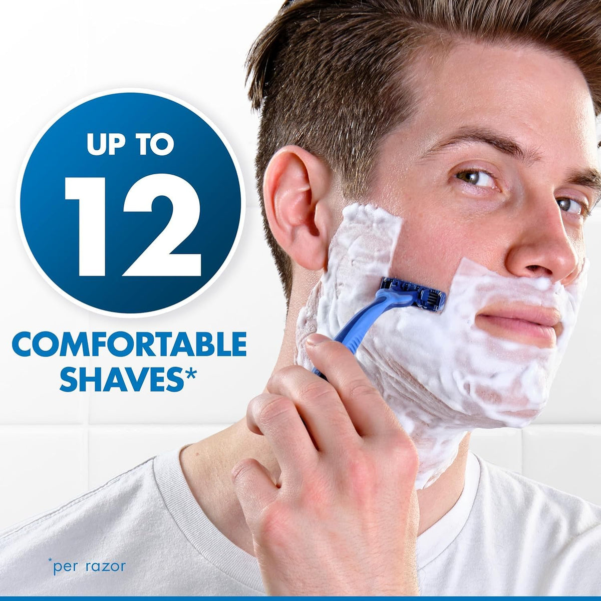 Gillette Rasoir Jetable Sensor3 Comfort manche en caoutchouc