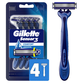 Gillette Rasoir Jetable Sensor3 modèle avec 4 pièces