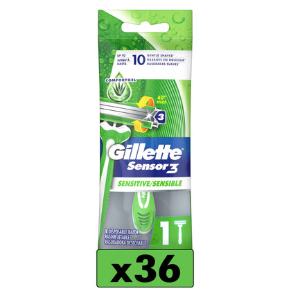 Gillette Rasoir Jetable Sensor3 Sensitive vue de face