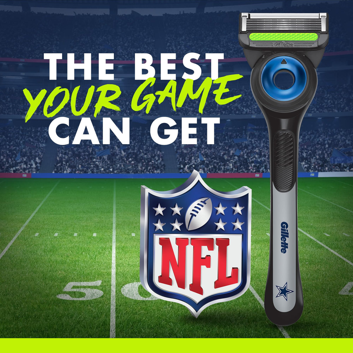 Gillette Rasoir NFL Cowboys Edition avec lames de rechange