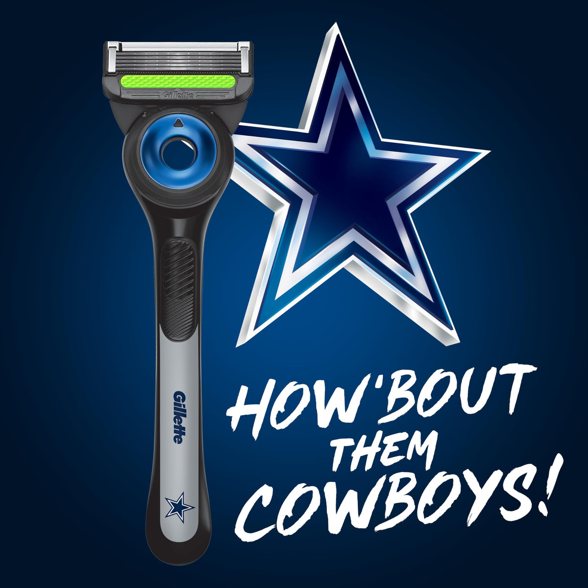 Gillette Rasoir NFL Cowboys Edition avec support magnétique