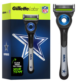Gillette Rasoir NFL Cowboys Edition vue avant avec barre exfoliante