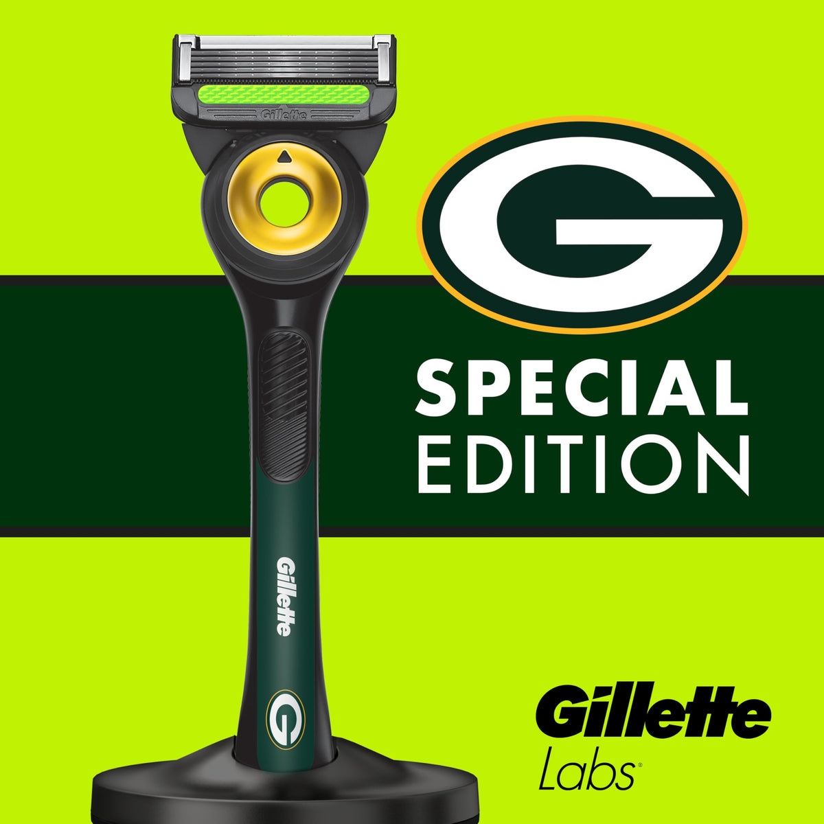 Gillette rasoir NFL Packers avec lames de rechange