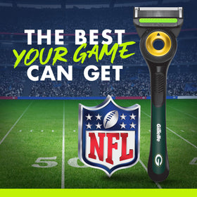 Gillette rasoir NFL Packers sur un fond neutre