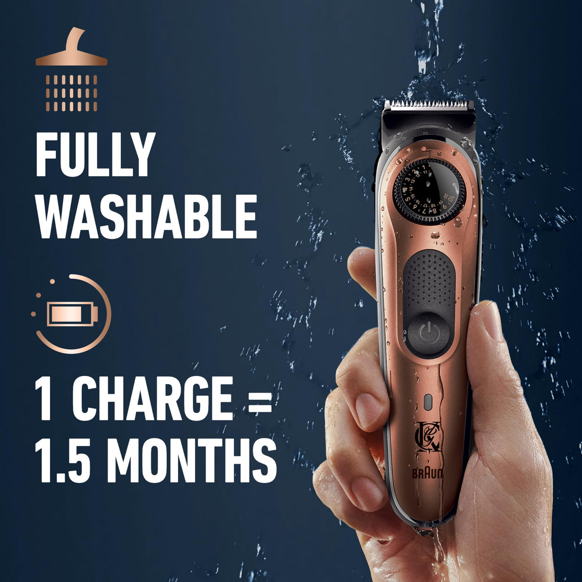 Gillette Tondeuse à Barbe PRO affichant les réglages de longueur