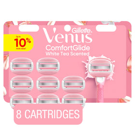 Gillette Venus ComfortGlide Lames de Rasoir Thé Blanc vue de face