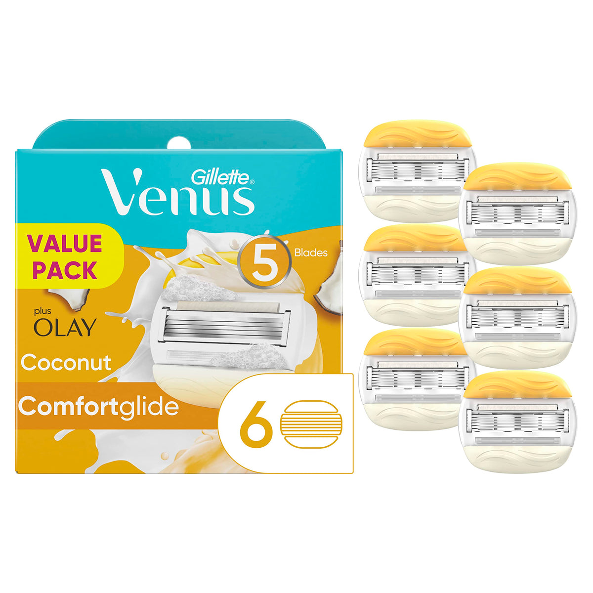 Gillette Venus Lames de Rasoir Femmes ComfortGlide, vue de face
