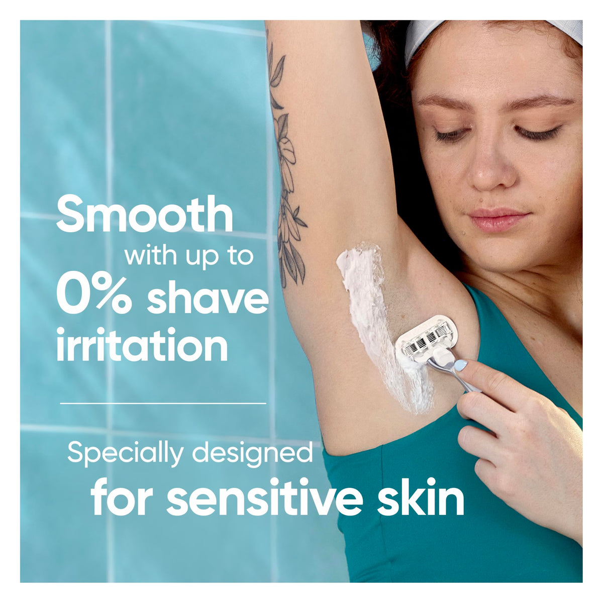 Gillette Venus Rasoir Femmes Extra Smooth Sensitive avec zone de lubrification