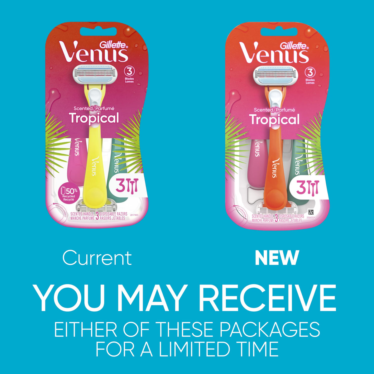Gillette Venus Rasoir Jetable Femme Tropical poignée multicolore