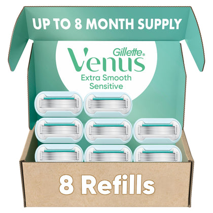 Gillette Venus recharges Extra Douces 8 unités vue de face
