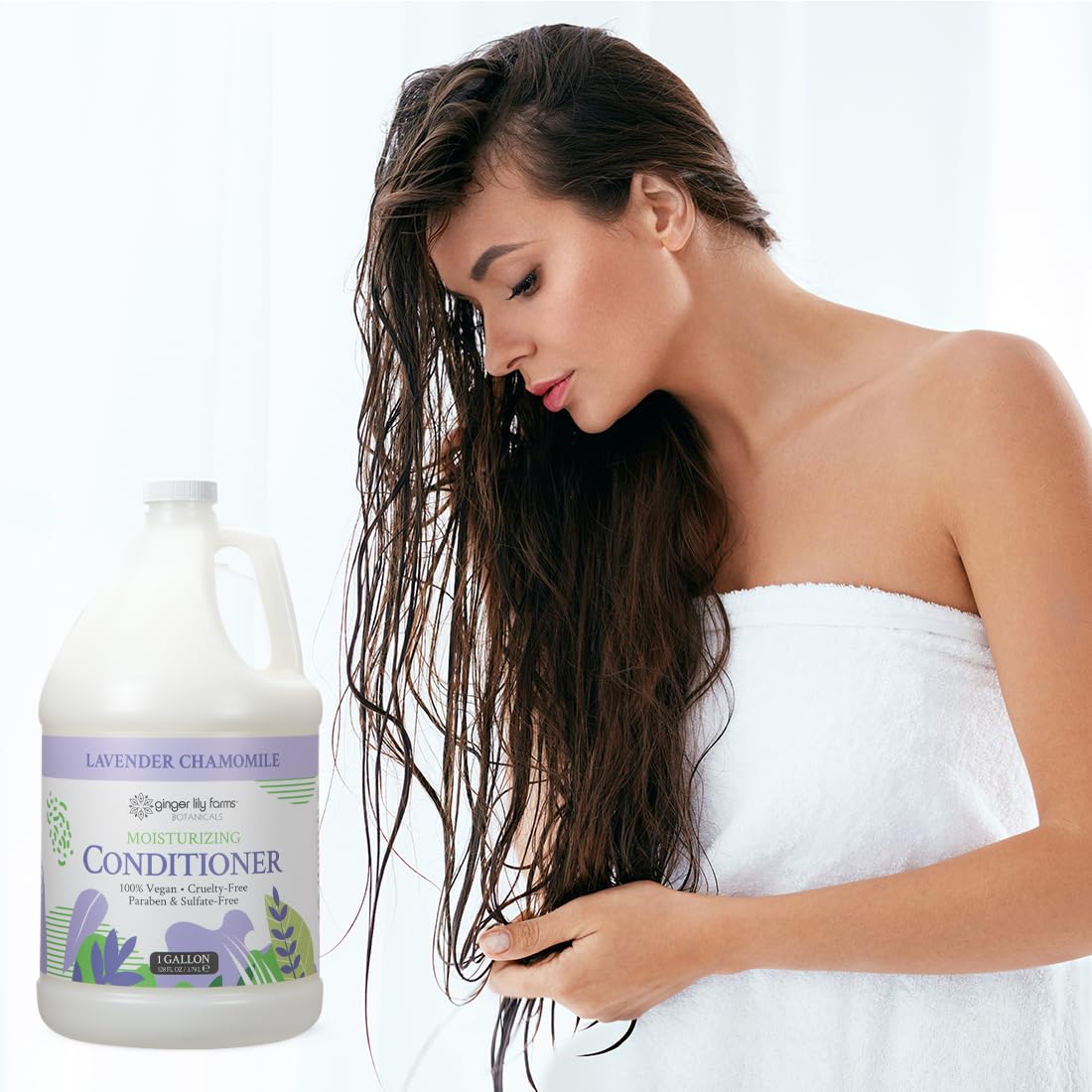 Ginger Lily Farms Après-Shampooing 4L Lavande Camomille en vue latérale