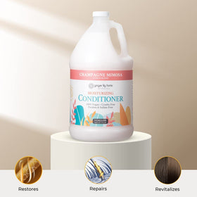 Ginger Lily Farms Après-Shampooing Hydratant 1 Gal dans un contexte de salle de bains