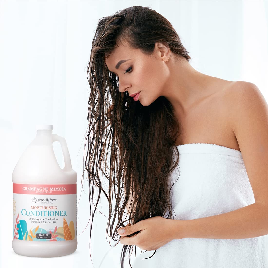 Ginger Lily Farms Après-Shampooing Hydratant 1 Gal étiquette et détails