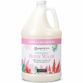 Ginger Lily Farms Gel Douche Nourrissant 1 gal modèle avant avec étiquette