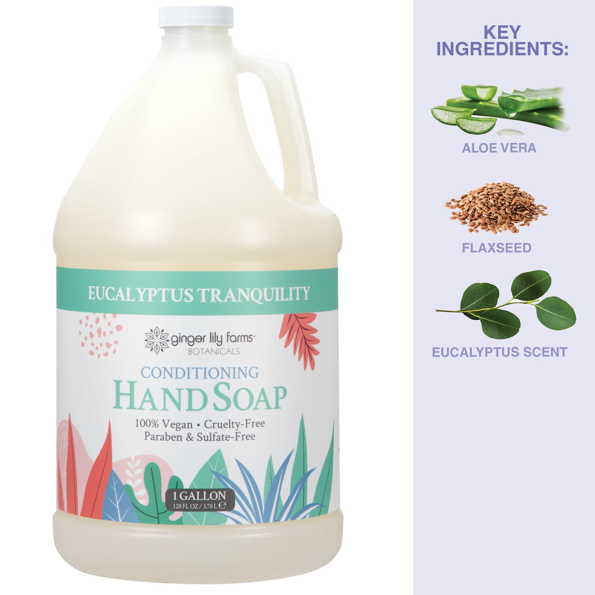 Ginger Lily Farms Savon Liquide Eucalyptus Tranquility avec ingrédients naturels