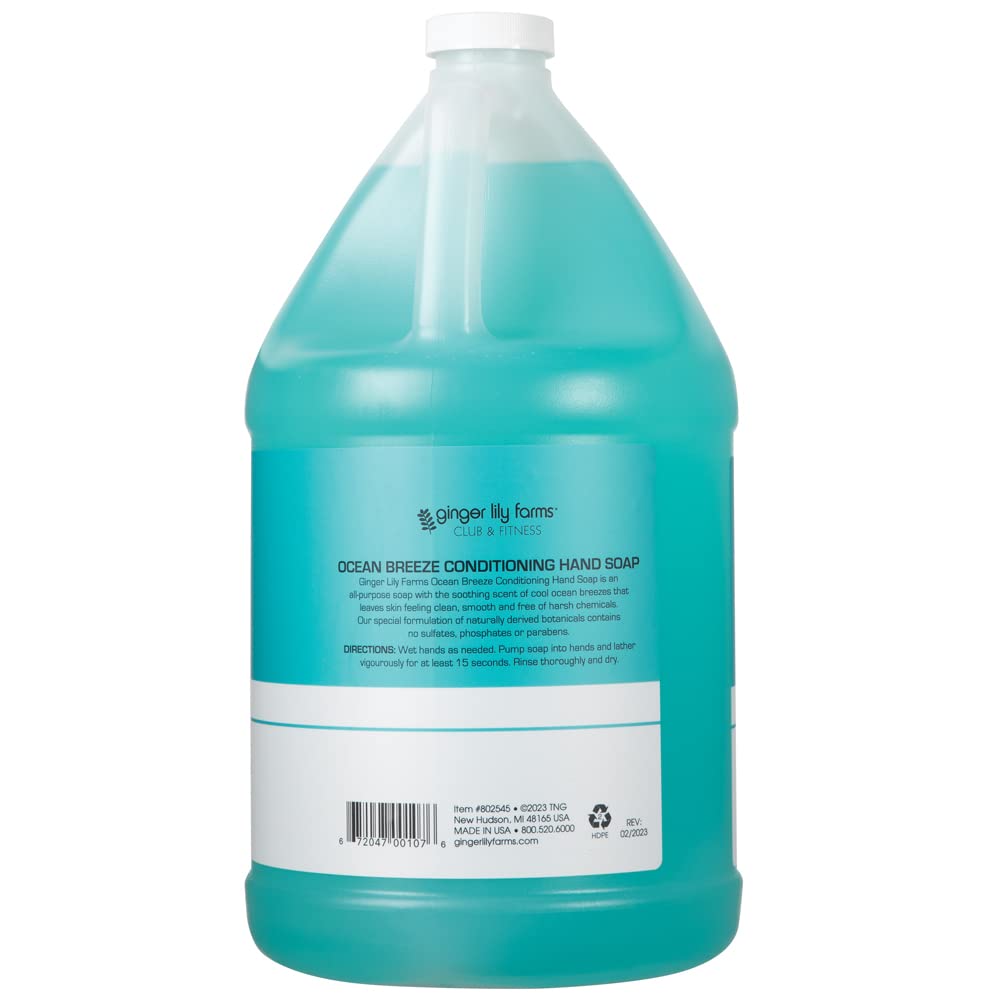 Ginger Lily Farms Savon Mains Conditionnant 1L, texture mousseuse