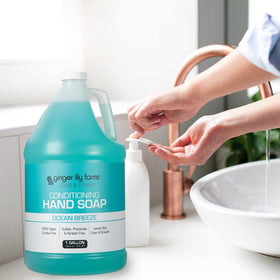 Ginger Lily Farms Savon Mains Conditionnant 1L, vue arrière