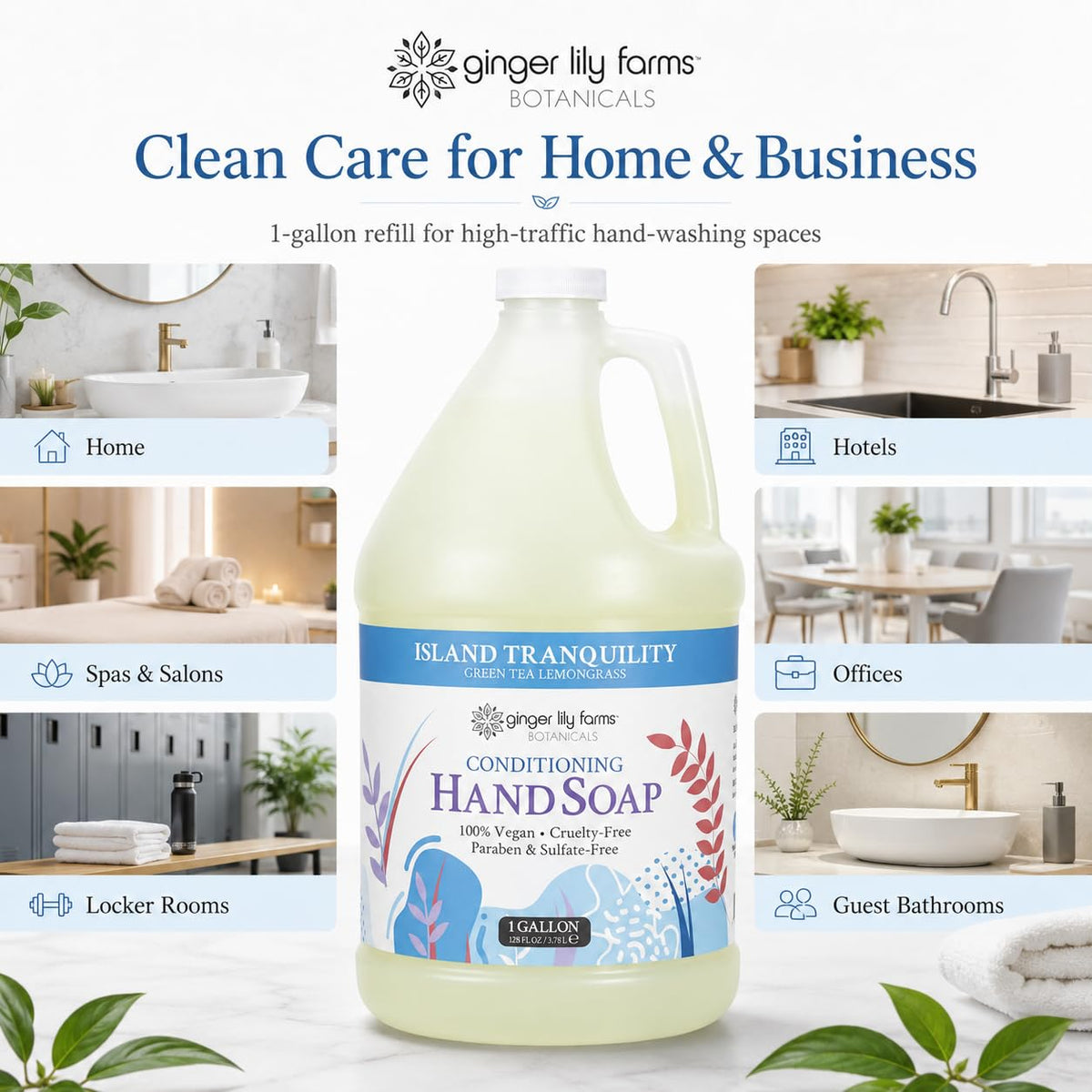 Ginger Lily Farms savon mains en gourde recyclable