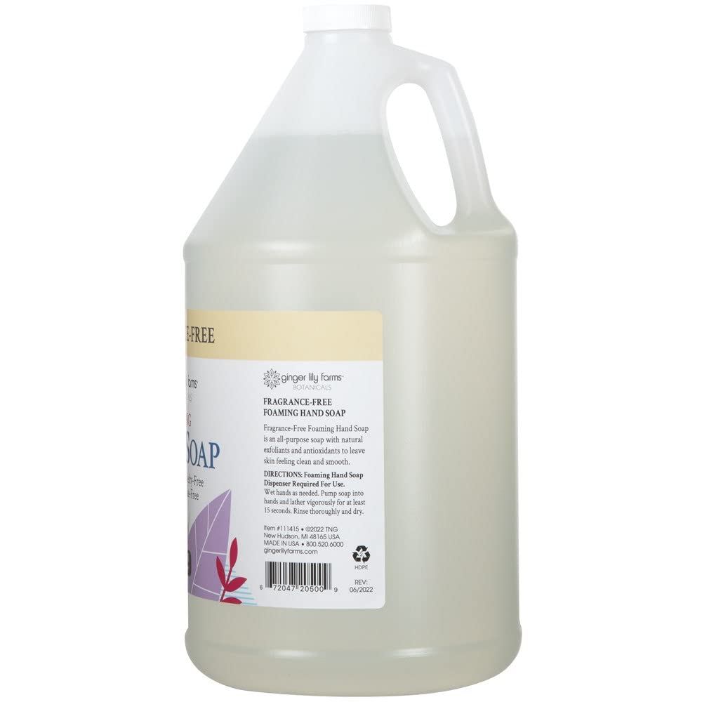 Ginger Lily Farms savon moussant main 1 gal avec étiquette