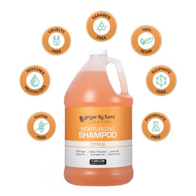 Ginger Lily Farms shampooing dans un distributeur de douche