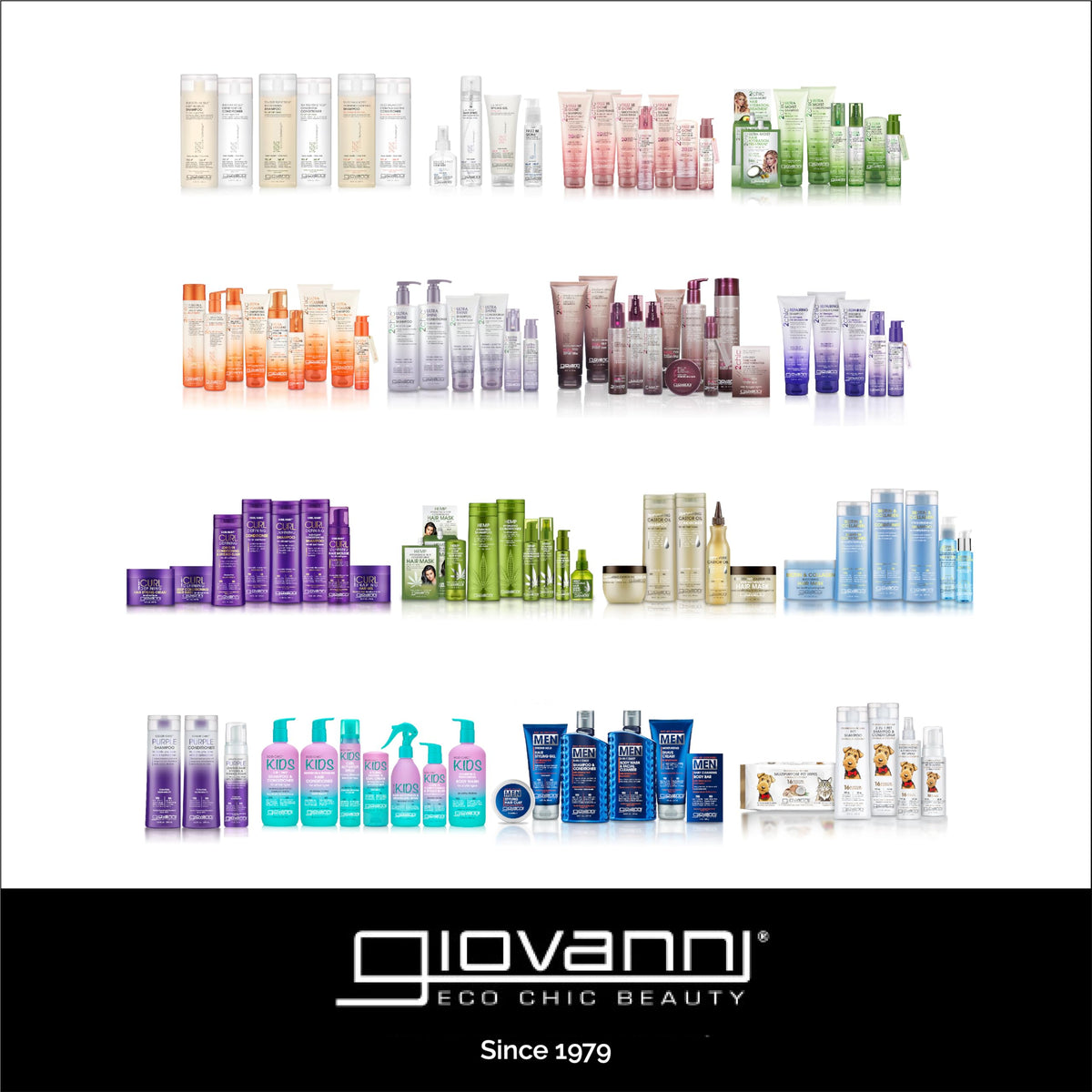GIOVANNI Shampoo Tea Tree 128 fl oz avec une plante à côté