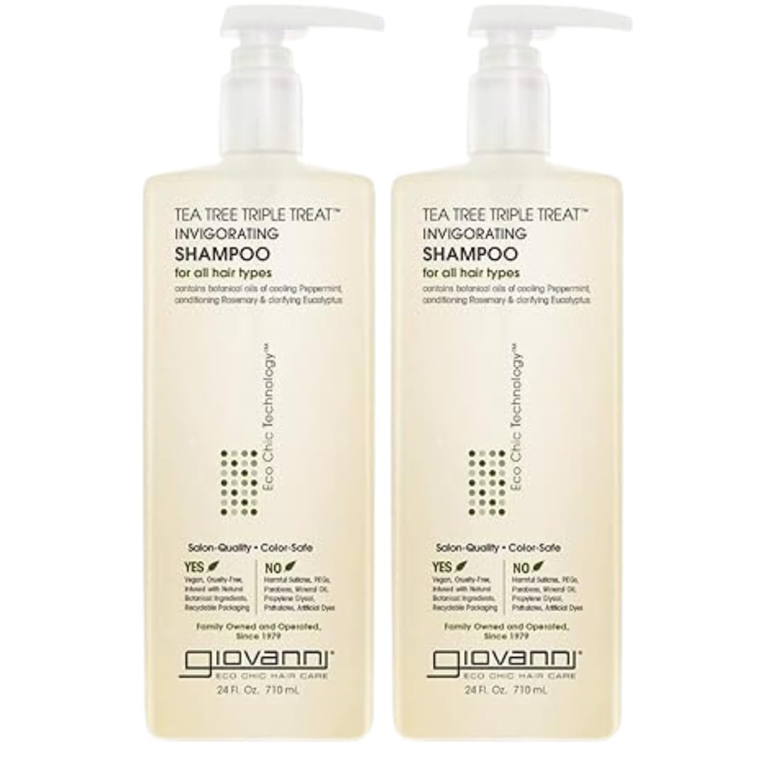 GIOVANNI Shampoo Tea Tree Triple 24 oz pack de 2 vue de face
