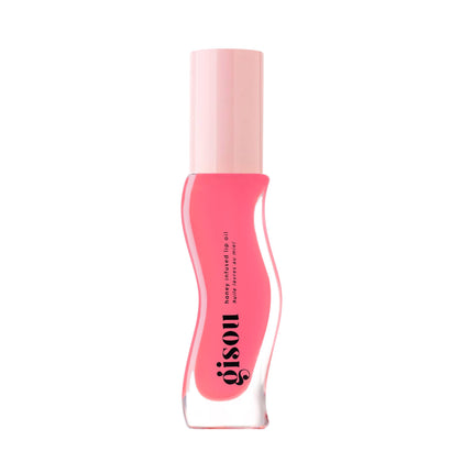Gisou huile à lèvres infusée au miel 8ml couleur framboise vue de face