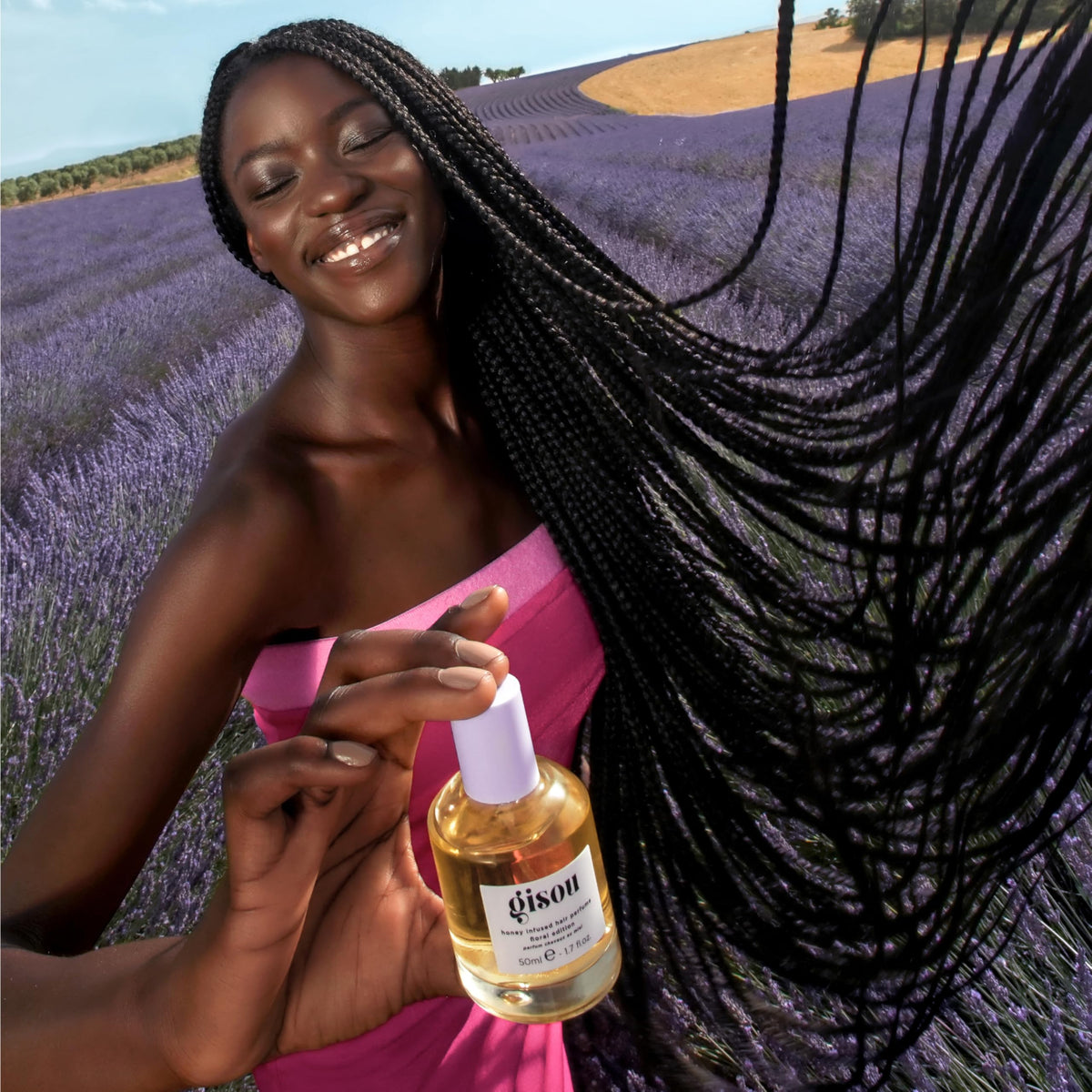 Gisou parfum capillaire 50ml Lavande Baie vaporisateur
