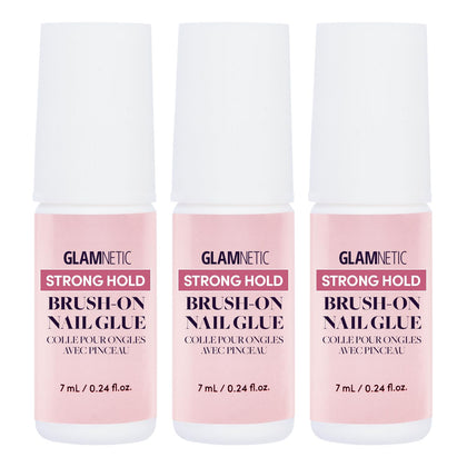Glamnetic Colle à Ongles Brush On 3-Pack vue de face
