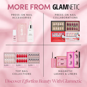 Glamnetic colle à ongles pinceau 2-pack sur fond blanc