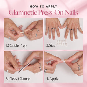 Glamnetic colle à ongles pinceau 24ml dans un cadre de manucure