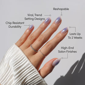 Glamnetic Faux Ongles Amande avec finition glacée