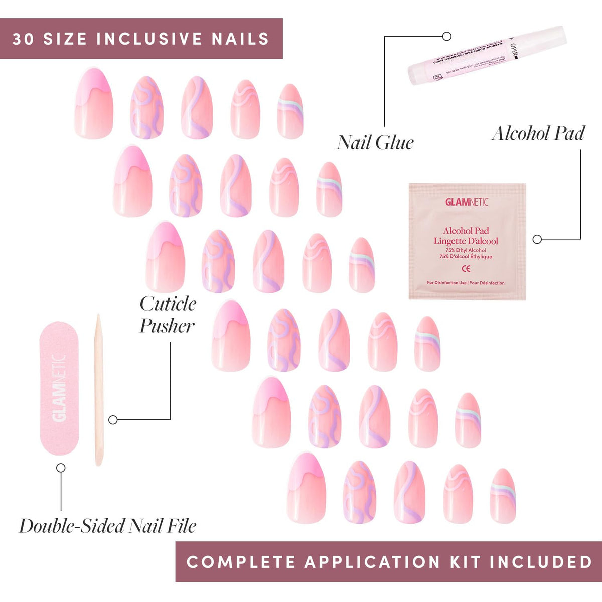Glamnetic faux ongles avec leur boîte de rangement