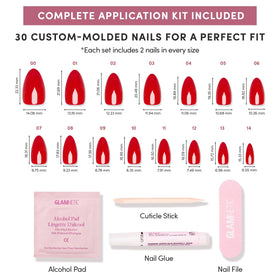 Glamnetic Faux Ongles Courts Amande - arrière-plan esthétique