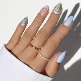 Glamnetic Faux Ongles Courts Amande Glossy ensemble de 30 pièces