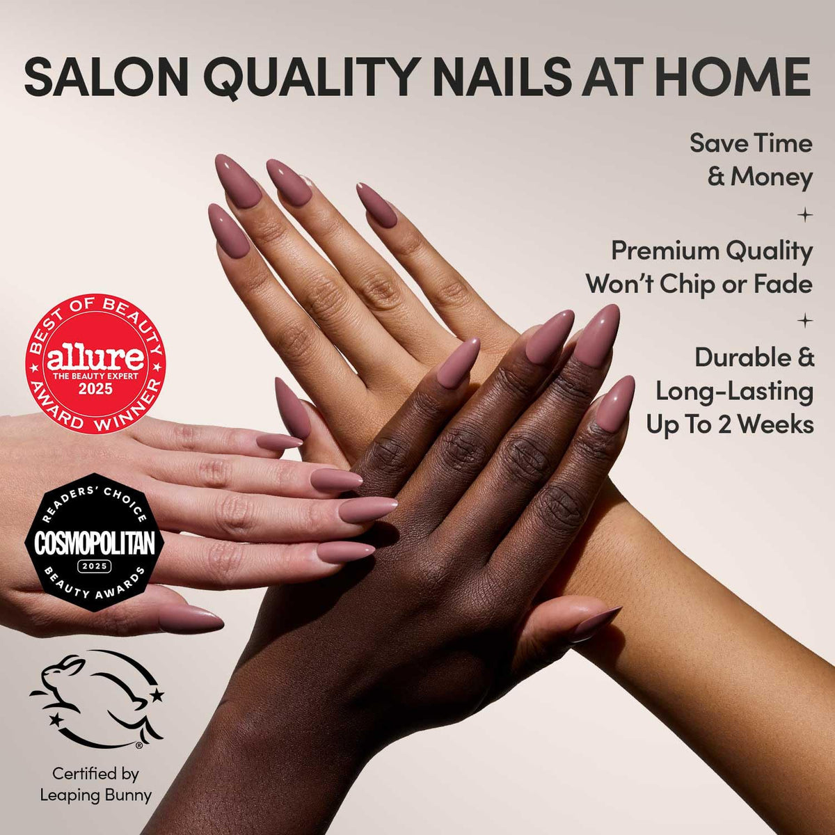 Glamnetic faux ongles dans leur boîte de rangement