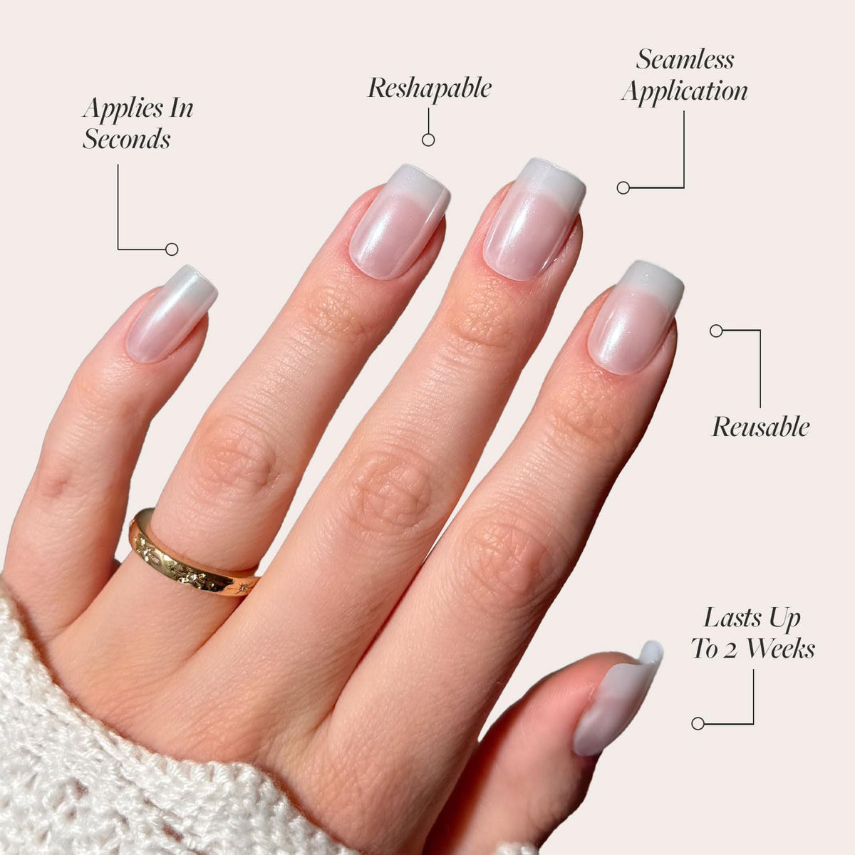 Glamnetic faux ongles dans leur boîte de rangement