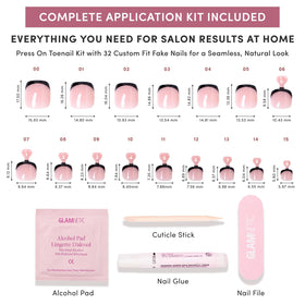 Glamnetic faux ongles en différentes tailles pour ajustement parfait